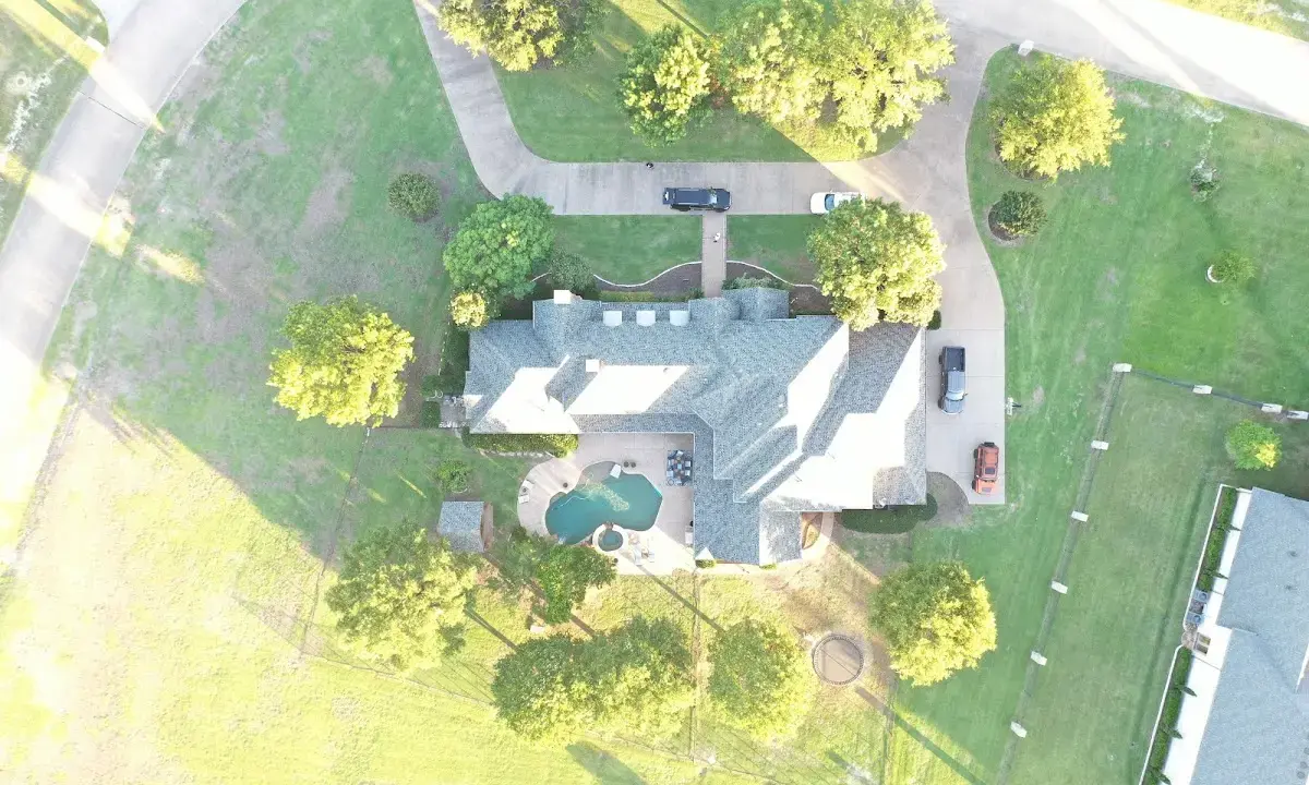 New shingle roof installation on a home in Granbury